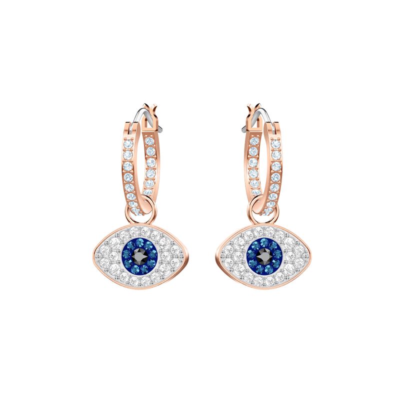 Aretes-de-aro-Duo-Evil-Eye-multicolor-baño-de-oro-rosa