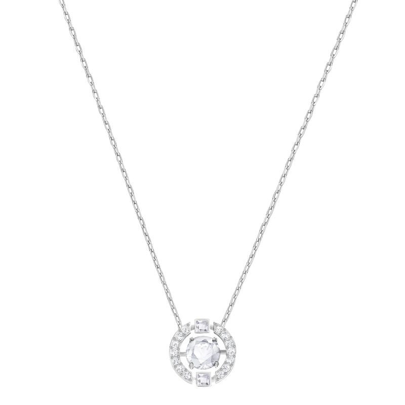 Collar-Sparkling-Dance-Round-blanco-baño-de-rodio
