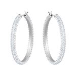 Aretes-de-aro-Stone-blanco-baño-de-rodio