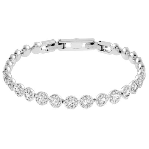 Pulsera Angelic, blanco, baño de rodio