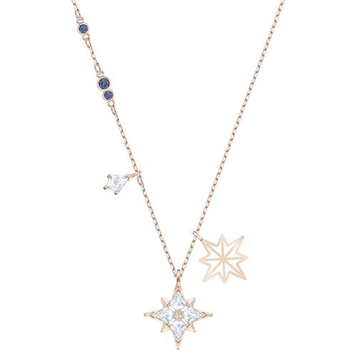 Colgante Swarovski Symbolic Star, blanco, Baño en tono oro rosa