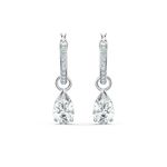 Aretes-de-aro-Attract-Pear-Mini-blanco-baño-de-rodio