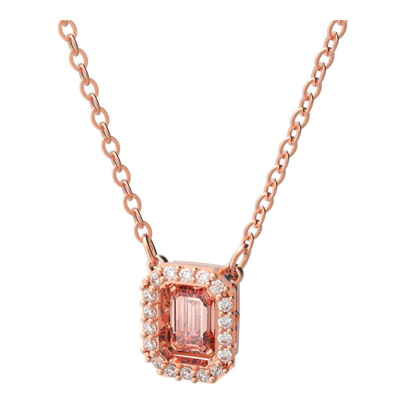 Collar-Millenia-Zirconia-Swarovski-de-talla-octogonal-Rosa