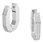 Pendientes-de-aro-Dextera-Octogonal-Blanco