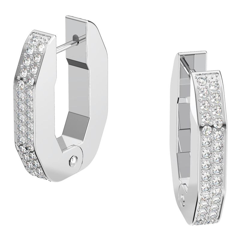 Pendientes-de-aro-Dextera-Octogonal-Blanco