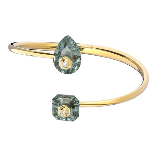 Brazalete Studiosa, Gris, Baño tono oro