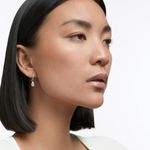Aretes-de-aro-Attract-Pear-Mini-blanco-baño-de-rodio