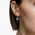 Aretes-Millenia-Circonita-Swarovski-de-talla-octogonal-Azules-Baño-de-rodio