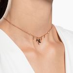 Collar-Duo-Moon-negro-baño-de-oro-rosa