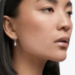 Aretes-de-aro-Attract-Pear-Mini-blanco-baño-de-rodio
