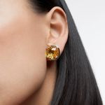 Pendientes-stud-Harmonia-Cristales-de-talla-cushion-Amarillo-Baño-de-rodio