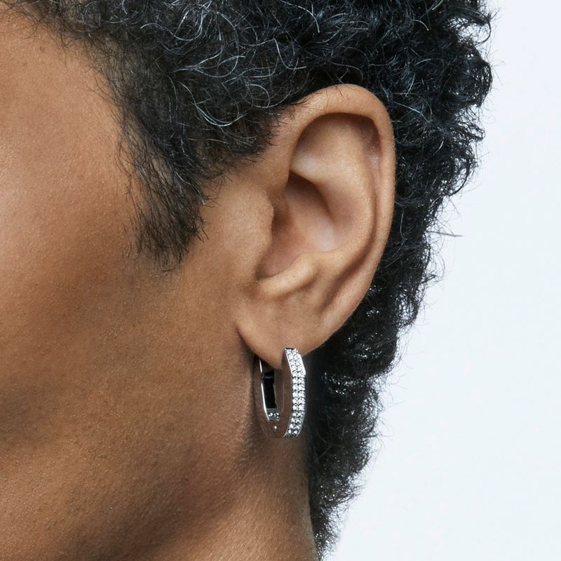 Pendientes-de-aro-Dextera-Octogonal-Blanco