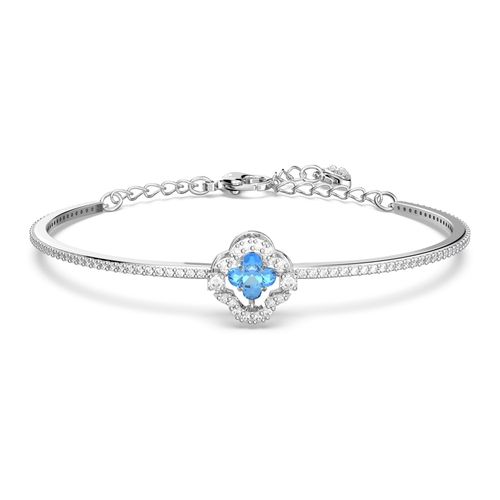 Brazalete Swarovski Sparkling Dance, Azul, Baño de rodio