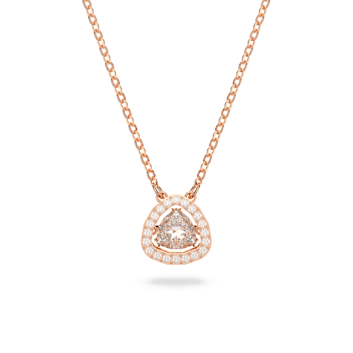 Collar Millenia, Blanco, Baño tono oro rosa