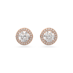 Pendientes-de-boton-Constella-Talla-redonda-Pave-Blancos-Baño-tono-oro-rosa