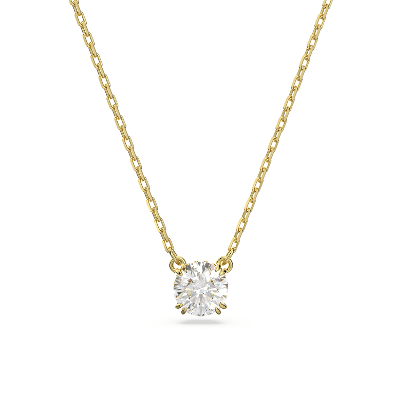 Colgante-Constella-Talla-redonda-Blanco-Baño-tono-oro