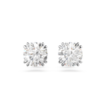 Pendientes-de-boton-Constella-Talla-redonda-Blancos-Baño-de-rodio