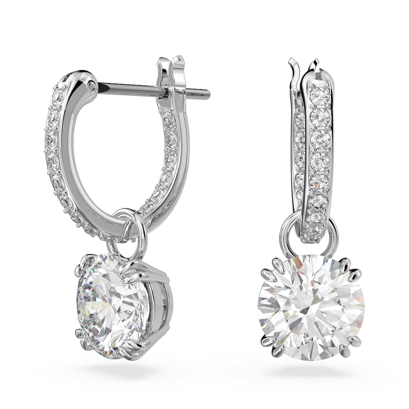 Pendientes-Constella-Talla-redonda-Blancos-Baño-de-rodio