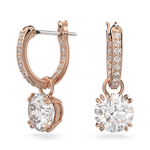 Pendientes-Constella-Talla-redonda-Blancos-Baño-tono-oro-rosa