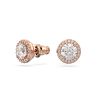 Pendientes-de-boton-Constella-Talla-redonda-Pave-Blancos-Baño-tono-oro-rosa
