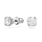Pendientes-de-boton-Constella-Talla-redonda-Blancos-Baño-de-rodio