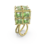 Anillo-de-coctel-Curiosa-Cuadrado-Verde-Baño-tono-oro