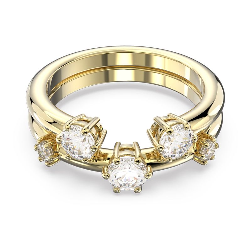 Anillo-Constella-Conjunto--2--Talla-redonda-Blanco-Baño-tono-oro
