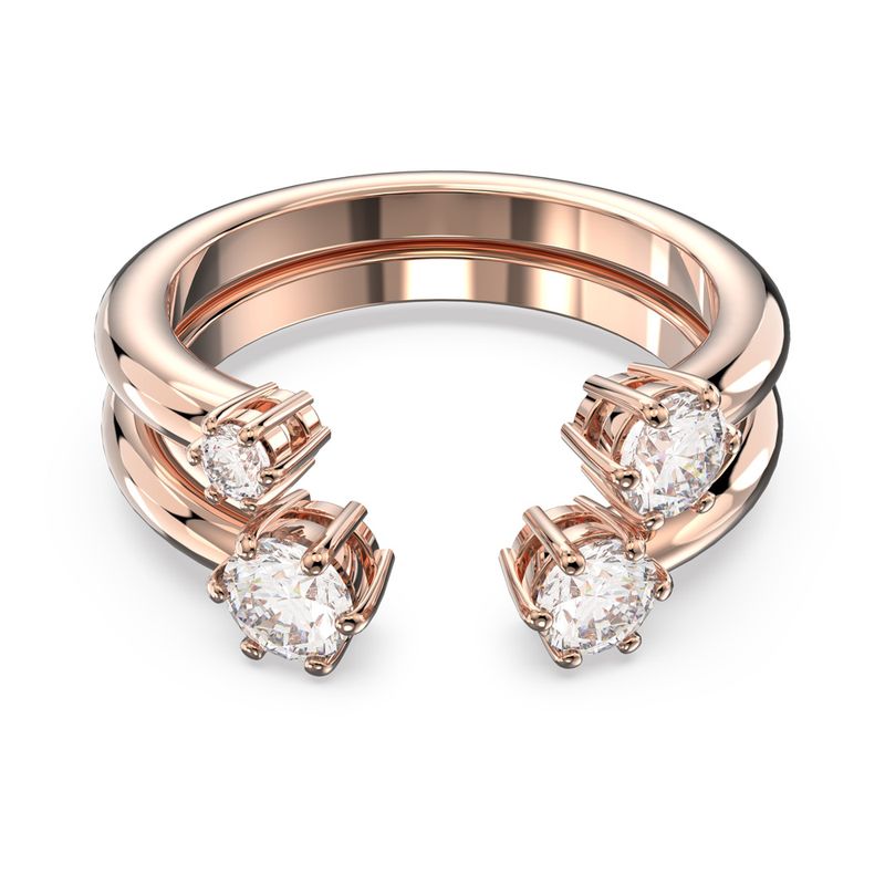 Anillo-Constella-Conjunto--2--Talla-redonda-Blanco-Baño-tono-oro-rosa