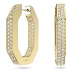 Pendientes-de-aro-Dextera-Octogonal-Pave-Medianos-Blancos-Baño-tono-oro