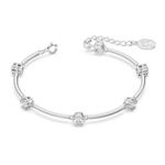 Brazalete-Constella-Talla-redonda-Blanco-Baño-de-rodio