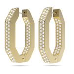 Pendientes-de-aro-Dextera-Octogonal-Pave-Medianos-Blancos-Baño-tono-oro
