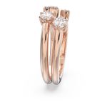 Anillo-Constella-Conjunto--2--Talla-redonda-Blanco-Baño-tono-oro-rosa