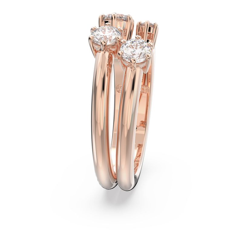 Anillo-Constella-Conjunto--2--Talla-redonda-Blanco-Baño-tono-oro-rosa