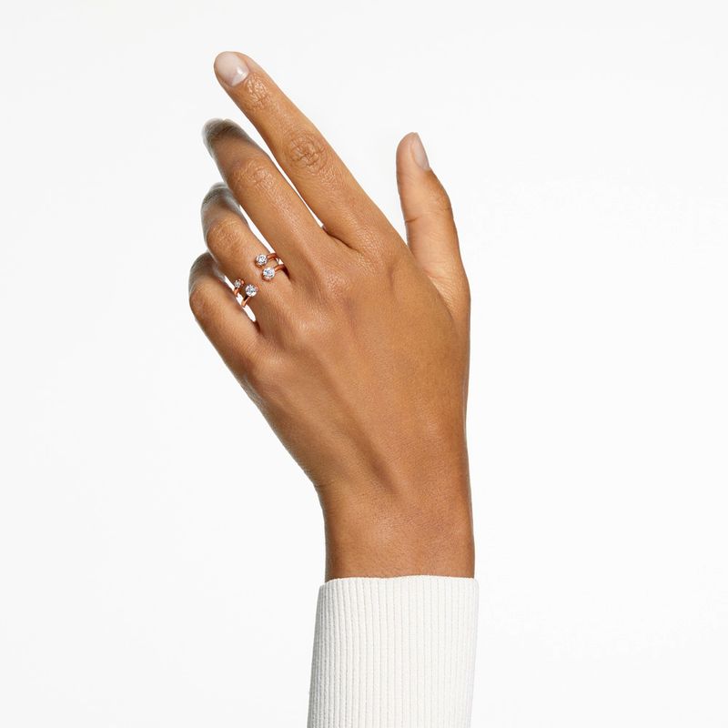 Anillo-Constella-Conjunto--2--Talla-redonda-Blanco-Baño-tono-oro-rosa