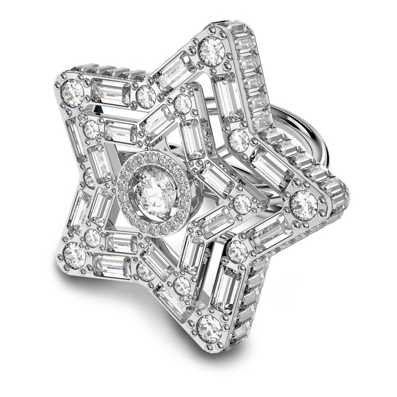 Anillo-de-coctel-Stella-Estrella-Blanco-Baño-de-rodio