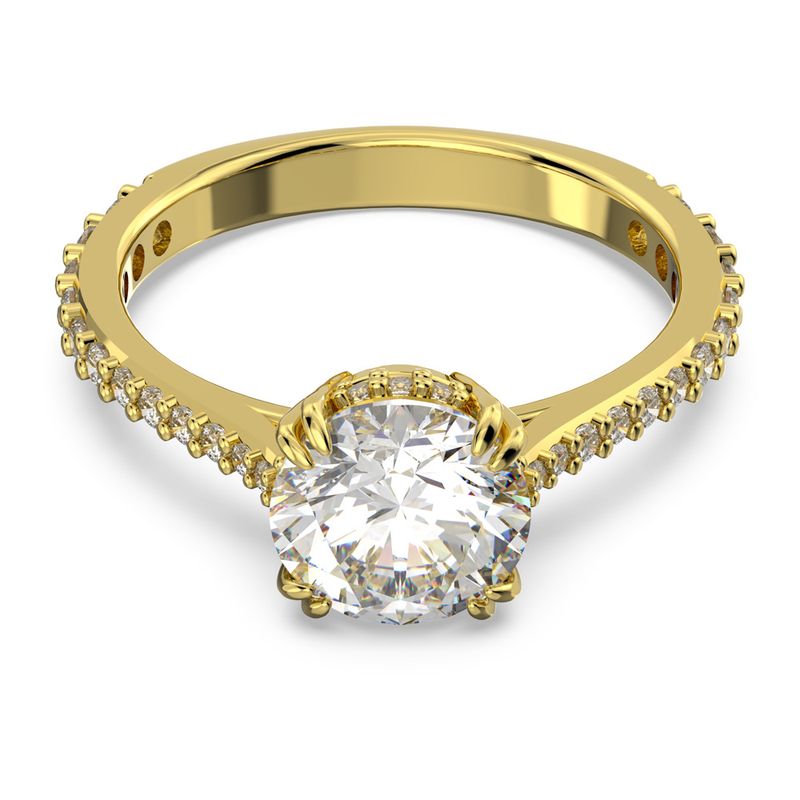 Anillo-de-coctel-Constella-Talla-princesa-Pave-Blanco-Baño-tono-oro