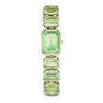 Reloj--Pulsera-de-talla-octogonal--Verde-Acabado-tono-oro-champan