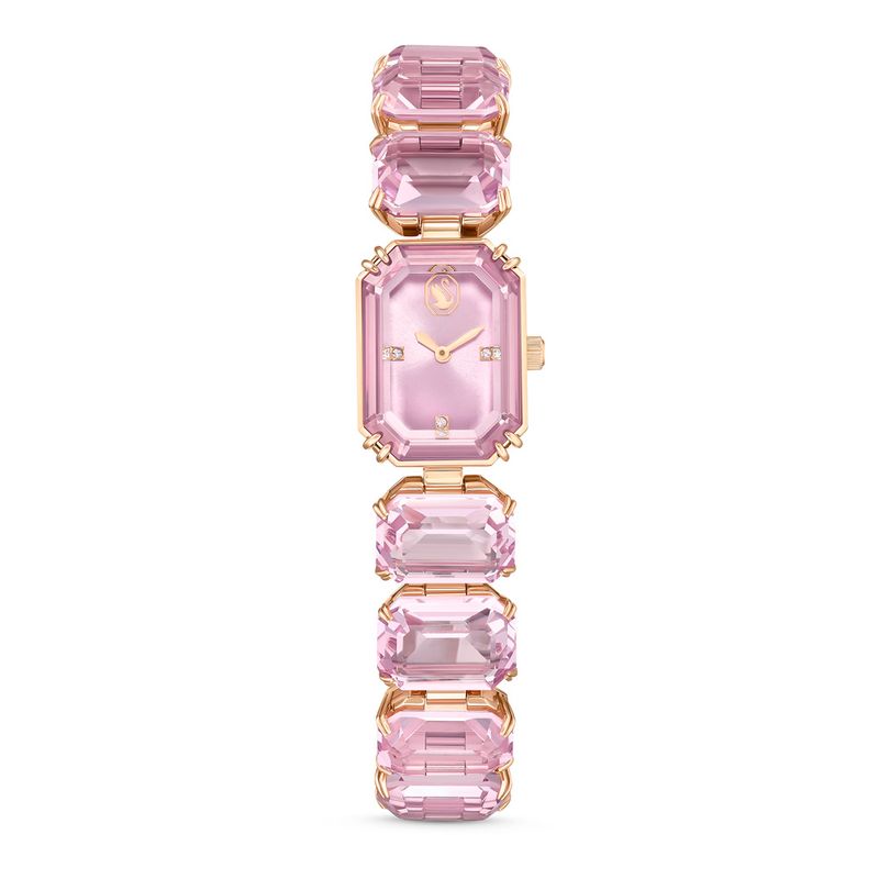 Reloj--Pulsera-de-talla-octogonal--Rosa-Acabado-tono-oro-rosa