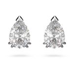 Pendientes-de-boton-Millenia-Talla-pera-Blancos-Baño-de-rodio