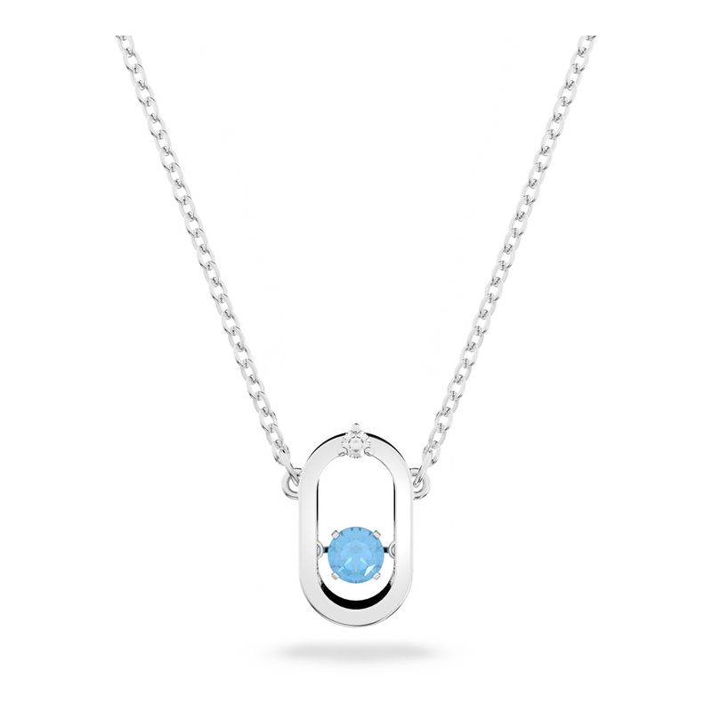 Collar-Swarovski-Sparkling-Dance-Oval-Azul-Baño-de-rodio