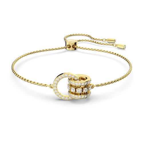Pulsera Further, Blanca, Baño tono oro