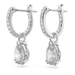 Pendientes-de-aro-Millenia-Talla-pera-Blancos-Baño-de-rodio