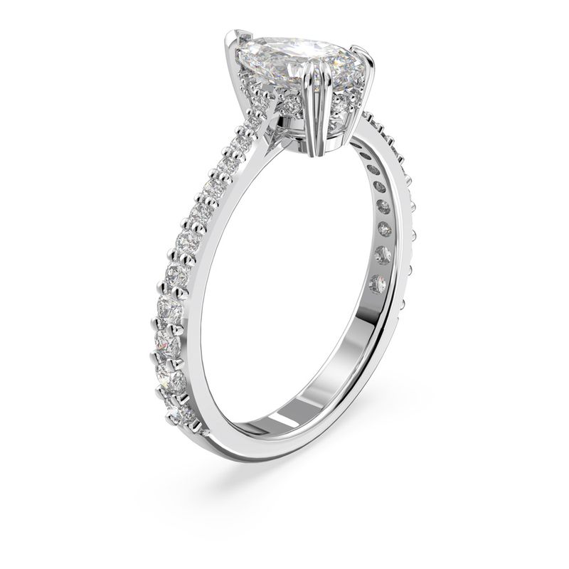 Anillo-de-coctel-Millenia-Talla-pera-Pave-Blanco-Baño-de-rodio