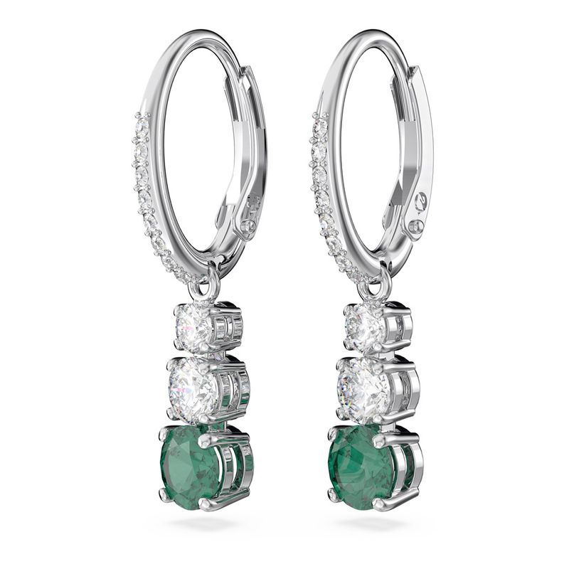 Pendientes-Attract-Trilogy-Talla-redonda-Verdes-Baño-de-rodio