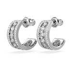 Pendientes-de-aro-Further-Blancos-Baño-de-rodio