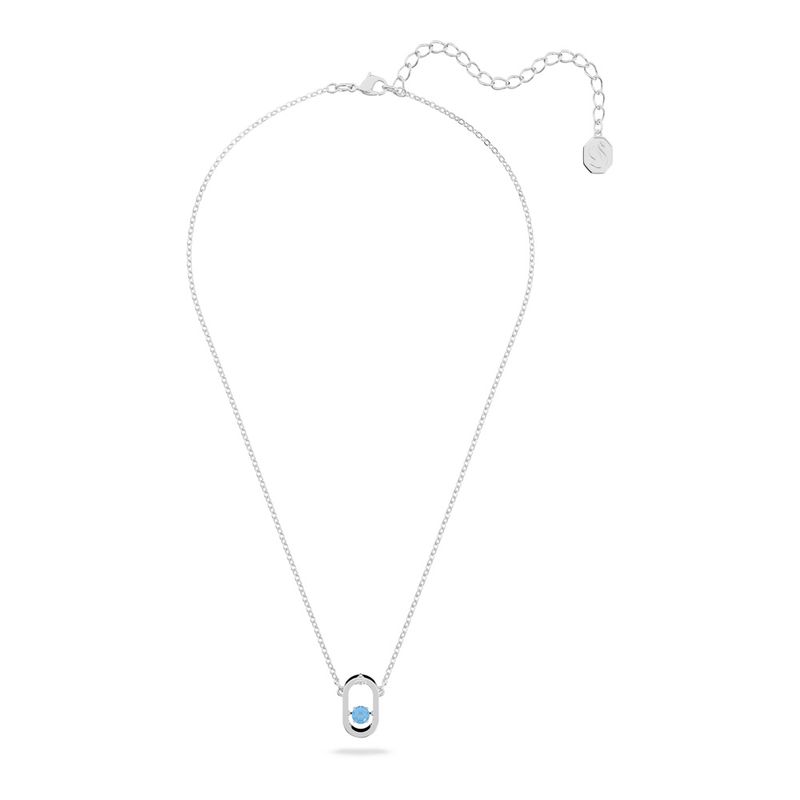 Collar-Swarovski-Sparkling-Dance-Oval-Azul-Baño-de-rodio
