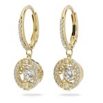 Pendientes-Swarovski-Sparkling-Dance-Talla-redonda-Blancos-Baño-tono-oro