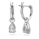 Pendientes-de-aro-Millenia-Talla-pera-Blancos-Baño-de-rodio
