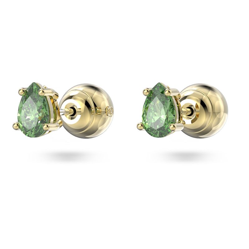 Pendientes-de-boton-Stilla-Talla-pera-Verdes-Baño-tono-oro
