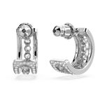 Pendientes-de-aro-Further-Blancos-Baño-de-rodio
